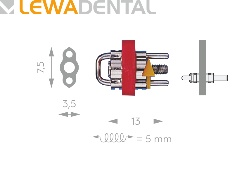 LEWA Medium 1009 G Секционный винт прямой 5 mm. 