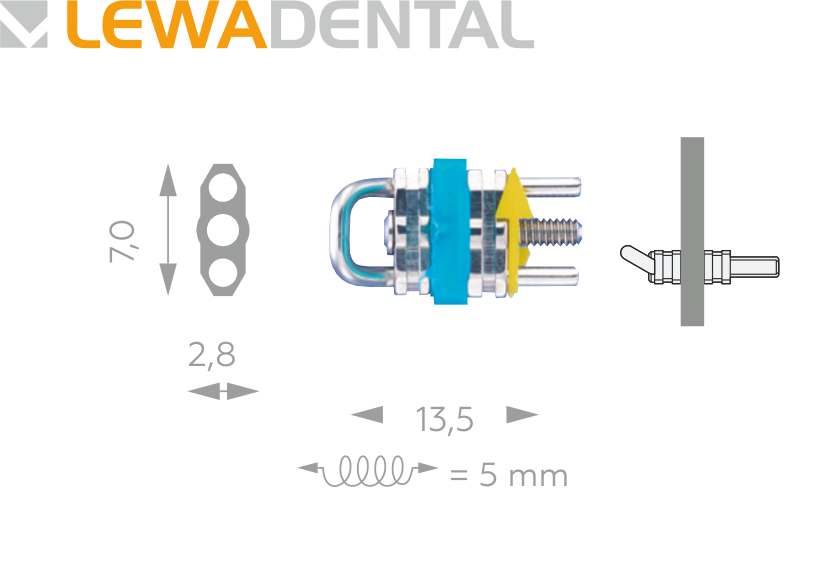 LEWA Micro 4009 SO Секционный винт усиленный изогнутый 5 mm. 