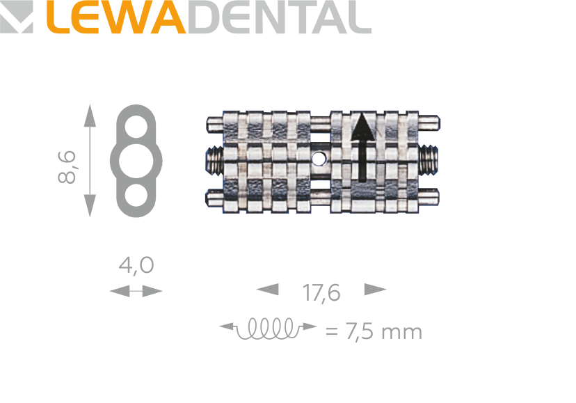 LEWA 1110 E-17 Расширяющий винт из нержавеющей стали 5 mm. 
