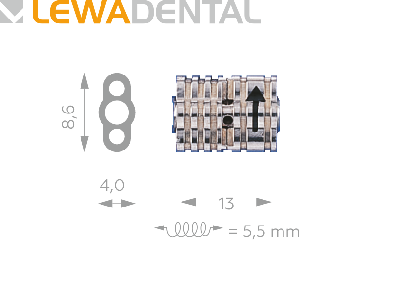 LEWA 0100 A-13 Сверхпрочный расширяющий винт профессора Хоссера 5,5 mm 