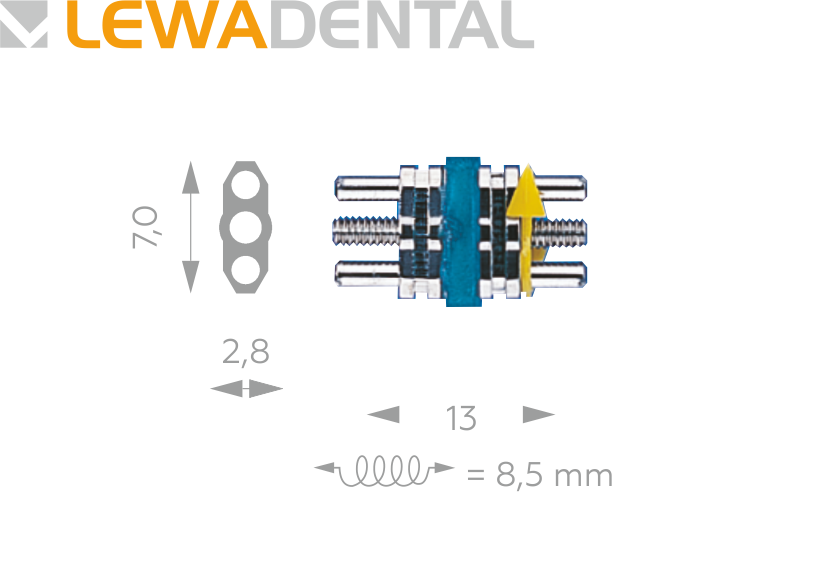 LEWA Medium 4005/13 Усиленный винт 8,5 мм.