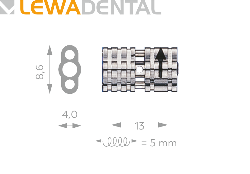 LEWA 1110 B-13 Расширяющий винт из нержавеющей стали 5 mm. 